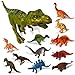 Exciting Dinosaur Toys for Boys & Girls 12-Pack - 7 Inch Large Educational Realistic Dinosaurs Toy Plastic Action Figures for Toddlers - Safe Jurassic T-Rex Figurines Playset for Kids - Great Present