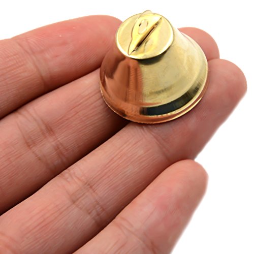 Welecom Pack of 60 Pcs Craft Bells Decorative Brass Bells for Christmas Festival Decor DIY Craft, 1 inch