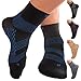 TechWare Pro Plantar Fasciitis Support Socks - Compression Ankle Socks Women & Men Compression Foot Sleeve for Flat Feet Arch Support (Blue Large)