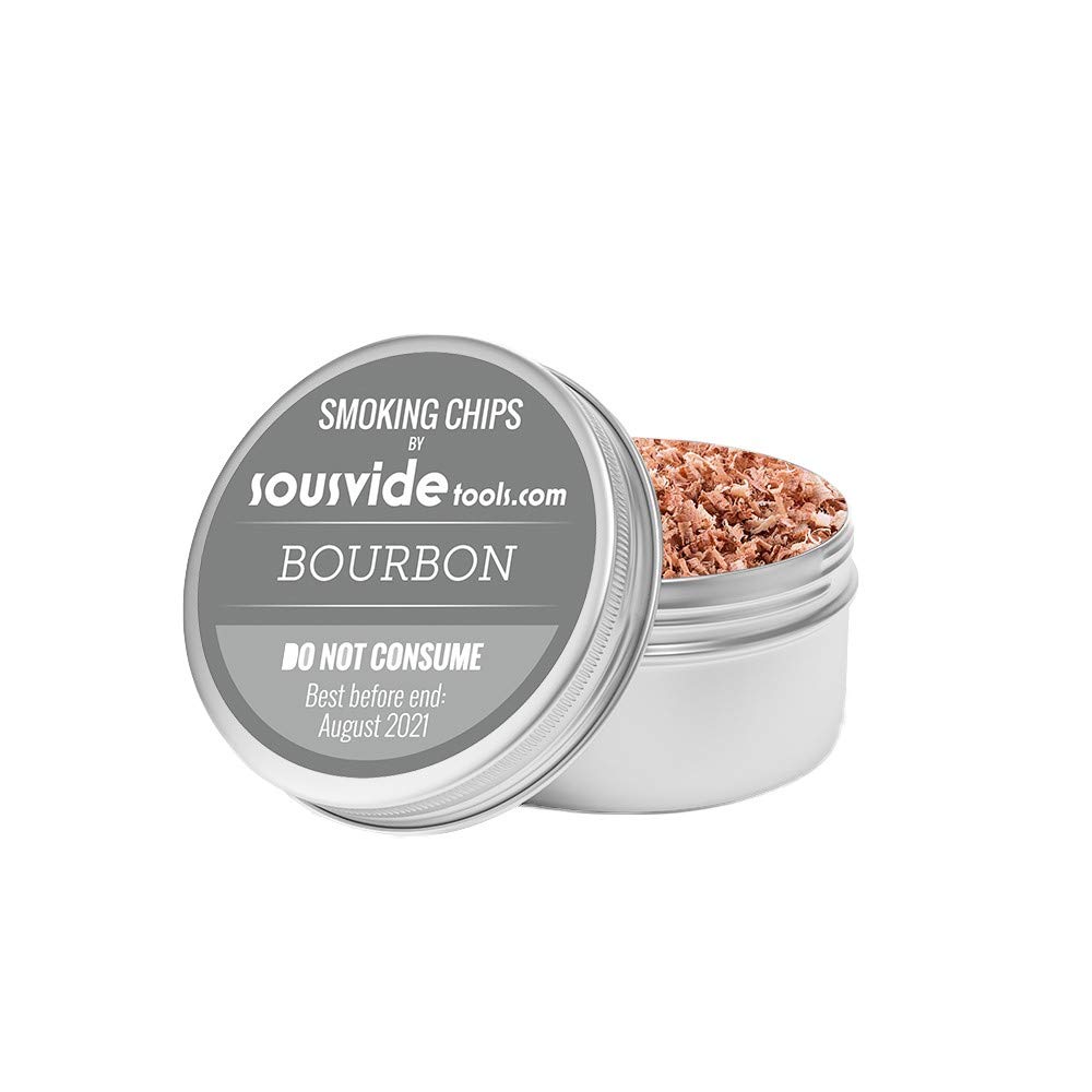 Polyscience Bourbon Soaked Oak Wood Flavour Wood Chips for Smoking Gun (250ml)