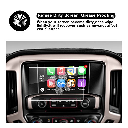RUIYA 2015 2016 2017 2018 2019 GMC Sierra 1500/2500HD 3500HD INTELLILINK 8-Inch Car Navigation,GMC Infotaintment System HD Clear TEMPERED GLASS Screen Protective Film (8-Inch)