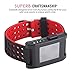 Moretek 22mm Soft Silicone Replacement Sport Strap Bands for Samsung Galaxy Gear 2 R380 Neo R381 Live R382/Moto 360 2nd 46mm/LG G Watch W100/W110/Urbane Smart Watch – Black/Red