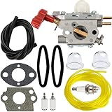 HIPA 753-06288 Carburetor + Tune Up Kit Air Filter for Troy Bilt 25CC String Trimmer Leaf Blower TB35EC TB2044XP TB2040XP TB2MB TB430 Murray M25B M2560 MS2550 MS2560 MS9900 Remington RM430