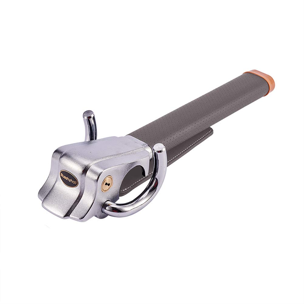 Blueshyhall Auto Car Steering Wheel Lock With Keys Anti Theft Security GREY