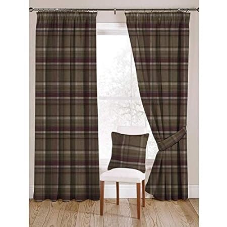 Mcalister Textiles Heritage Luxury Brushed Tartan Check Curtains