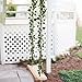 HOGADO Fake Vines, 79 FT Artificial Hanging Plants Silk Golden Devil's Ivy Leaves for Reptiles Wall Livingroom Outdoor Party Festival Decor Pack of 12