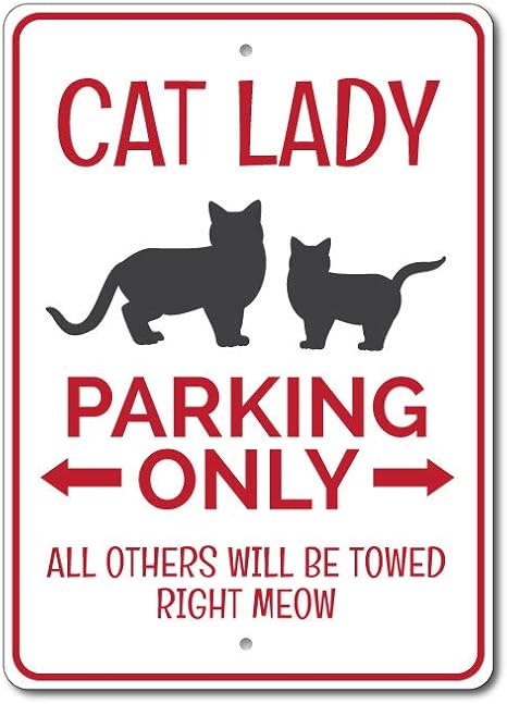Amazon Cat Lady Sign Cat Lady駐車場サイン Cat Lady Cat Lady装飾 ギフト 猫好きギフト 猫好きサイン 猫sign 2 12 X18 Inches Jdw Ensa D1017 1218 インテリア オンライン通販