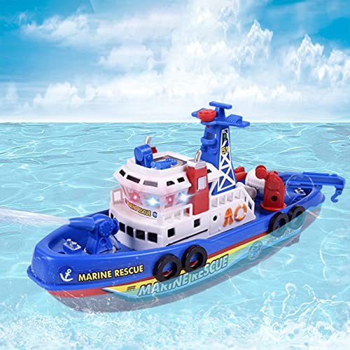 Electric Boats for Kids, Children's Electric Fire Boats Creative Music