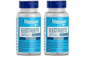 Vitassium Electrolyte Capsules, Electrolytes for The Management of POTS and High Sodium Diets (500mg Sodium - 100mg Potassium
