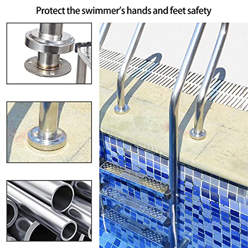 Pool Ladder Escutcheon, 10 Pcs Stainless Steel Pool Ladder Bumpers Pool
