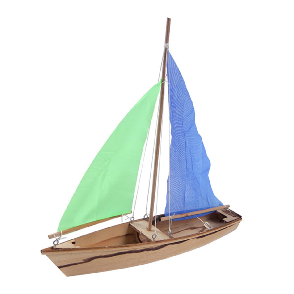 Abaodam Sailing Model Wood Boat Model Kit Wooden Assembly Toys 3d Sailboat Puzzle Diy Building Kits Building Wooden Ocean Toys for Kids Canoe Cloth Random Color