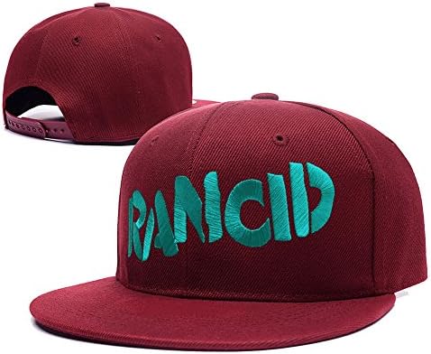 YUDUODUO Rancid Band Logo Adjustable Snapback Embroidery Hats Caps - Red