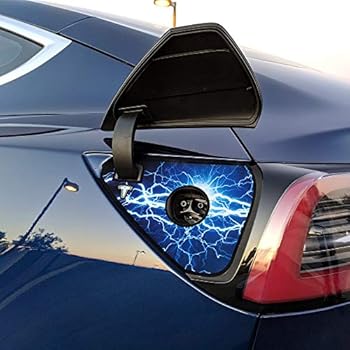 tesla charging sticker port lightning wrap kit pieces decal skin decals