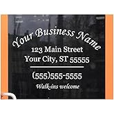 Commercial Business Store Name Address Fully Custom Personalized Glass Door Window Storefront Professional Sign Decal Stencil Van Truck Professional