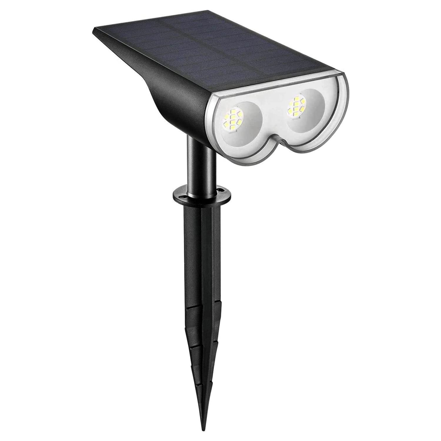 CUQOO Premium 48 LED Solar Landscape Light - Waterproof 3000K Solar Powered Garden Lights, Outdoor Lights for The Garden, Patio, Driveway, Walkway & More, Warm White