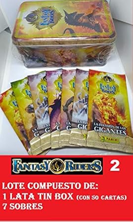 FANTASY RIDERS 2 PANINI Lote de 1 Tin Box mas 7 Sobres: Amazon.es: Juguetes y juegos