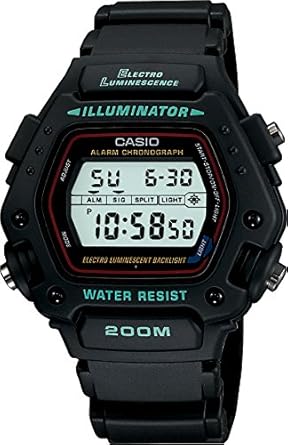 Casio DW VSEF Reloj de caballero de cuarzo con correa negra