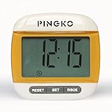 PINGKO Supreme Quality Walking Pedometer with Clip ,Extremely Accurate Step Counter, Walking Distance Miles and Km, Calorie Counter,Exercise Time -Calories Burned | 18 Month Warranty - Orange