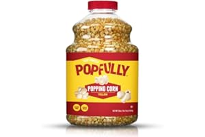 Yellow Popcorn Kernels - Non-GMO,Bulk Case for Movie Theater-Style Buttered Popcorn or Air-Popped Snacks - 30 oz, 1-Pack POPFULLY Kernels, 30oz Jar