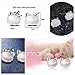 Showfay Cute Kitten Cat Ring Set 925 Sterling Silver Adjustable Finger Ring Opal Cat Earring for Girls