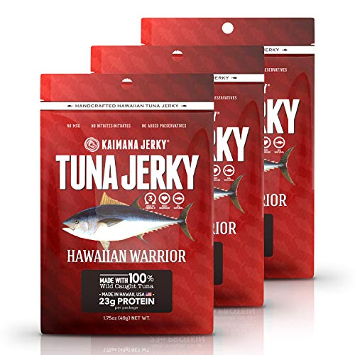 Kaimana Jerky Hawaiian Warrior Ahi Tuna Jerky 3 Pack Premium Fish