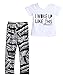Baby Girls Zebra-stripe White T-shirt+pants Two-pieces Outfits Set 2-9y (2-3 Years, Black&white)