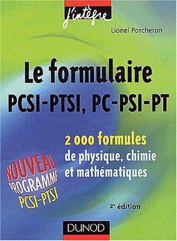 Le  formulaire PCSI-PTSI, PC-PSI-PT