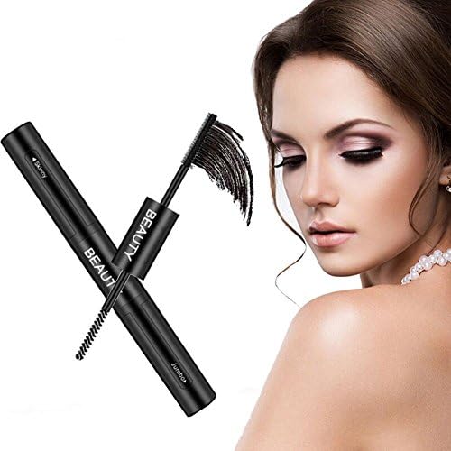 VOOA 4D Silk Grafting Mascara Waterproof Fiber Mascara Black Lashes Extension Double-end Smudge-proof Effect Mascara for Eyelashes Makeup
