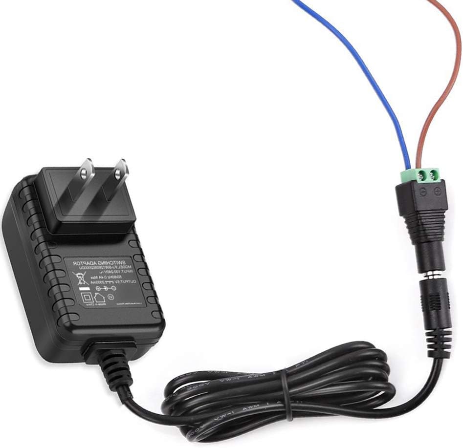 DC12V 2A Power Supply Adapter, SANSUN AC100-240V to DC12V Transformers, Switching Power Supply for 12V LED Strip Lights, 12 Volt 2 Amp Power Adaptor, 2.1mm X 5.5mm US Plug (1pcs) - - 