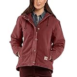 Carhartt Women's Sandstone Duck Berkley Jacket,Cinnamon Red,Small