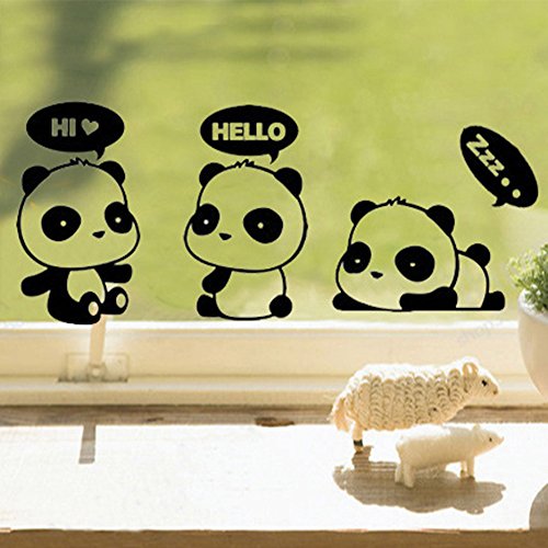 Cute Sleeping Dreaming Panda,Panda Hi,Panda Hello - MacBook Air 11" 13" / MacBook Pro 13" 15" 17" Laptop Vinyl Computer Decal Sticker 3 Pieces
