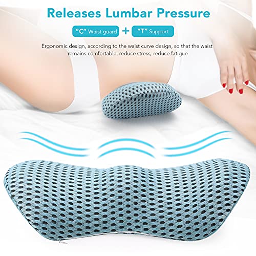 Sotvacmit Lumbar Support Pillow, Memory Foam Lumbar Pillow That Can