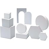 Photography Background Prop Geometric Cube Set, 10pcs Waterproof Craft Hard Foam Photo Props, Jewelry Display Shooting Geomet