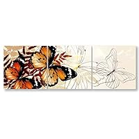 signwin-3 Piece Canvas Wall Art-Romantic Flower-Canvas Prints Home Artwork Decoration for Living Room,Bedroom - 12
