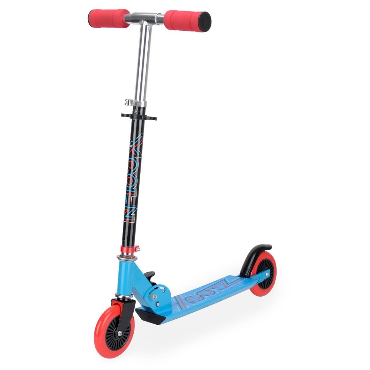 Xootz Kids' Children's Folding Kick Scooter with Adjustable Handlebars, Blue, Size 80.5 x 65 x 9.5 cm