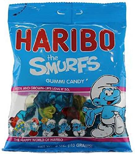 Product Of Haribo, Peg Bag The Smurfs Gumi, Count 12 (4 oz) X 2 (Package Quantity 2) Sugar Candy - (Buy Bulk at a Wholesale Price)