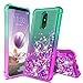 LG Stylo 5 Phone Case, LG Stylo 5/5 +/5V/LG stylo 5 plus Case with 2Pcs Screen Protector, Four Reinforced Corners TPU Bumper Cushion Protective Shockproof Phone Cover for Girls Women, Mint/Purple