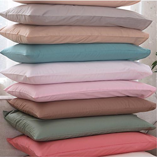 Pillow case covers with concealed hidden zipper - 100% twill Cotton – by Lilymelotextile (20" x 54 ", White)