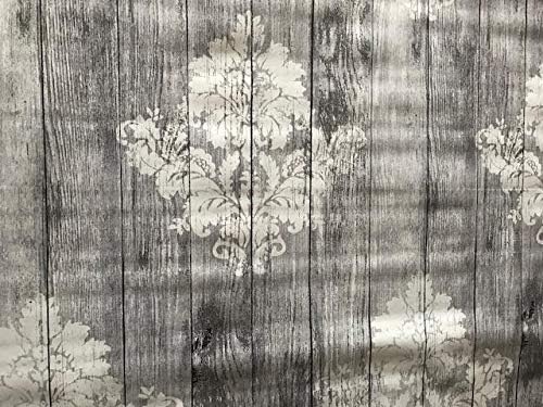 linen702 Vinyl Pvc Tablecloth 3 metres (300x137cm) Limed Wood Floor Boards To fit up to a 10 Seater Size Rectangle table, Wipe Clean, Textile Backed Plastic Table Cloth (286)