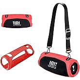 Silicone Cover Case Compatible with JBL Xtreme 3 Portable Bluetooth Speaker, Waterproof Soft Skin Silicone Protective Case for JBL Xtreme 3 Bluetooth Speaker Accessories (Red)