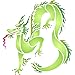 Dragon Stencil, 4.5 x 4.5 inch (XS) - Asian Oriental Chinese Japanese Wall Stencils for Painting Template