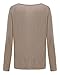 ZANZEA Women's Spring Autumn Crew Neck Long Sleeve Loose T-shirt Tops Blouse Beige US 14/Tag Size XL