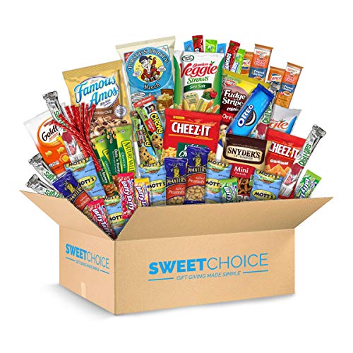 Sweet Choice (50 Count) Ultimate Sampler Mixed Bars, Cookies, Chips, Candy Snacks Box for Office, Me - //coolthings.us