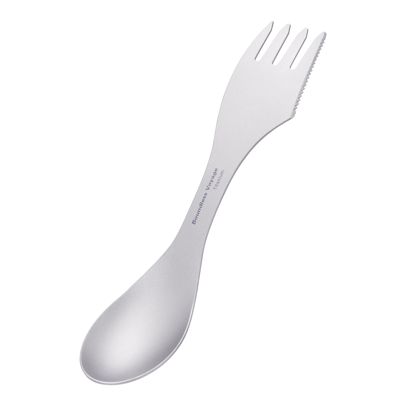 Boundless Voyage Titanium 3 in 1 Fork Spoon Knife Cutlery Set Ultralight Spork Outdoor Tableware 1.2mm Thickness Camping Utensils D-Ti1064T