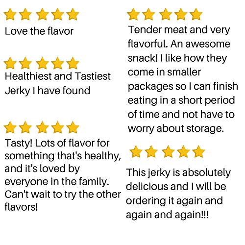 Think Jerky - Classic Flavor, Beef Jerky, 100% Grass-Fed, Healthy Low-Calorie Snack, Low Carb Snack, Gluten-Free, 2.20 Ounce (4 Count)