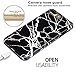 BAISRKE Shiny Laser Style Holographic Marble Case Design Slim Soft TPU Rubber Silicone Bumper Cover Phone Case for iPhone 7 Plus/iPhone 8 Plus [5.5 inch] - Black
