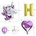 Sunba Youth Unicorn Party Supplies Set Birthday Decorations for Kids- Glitter Unicorn Headband for Girls,Gold Happy Birthday Banner, Latex Foil balloons,52 pcs Unicorn Party Decor…