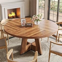 LITTLE TREE Round Dining Table for 4-6 People, 47