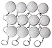 Novel Merk 12 Pack Volleyball White Keychains for Kids Party Favors & School Carnival Prizes