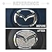 1797 Compatible Steering Wheel Logo Caps Decals Stickers for Mazda Accessories Parts B 2 3 5 6 CX3 CX5 CX7 CX9 MX5 RX8 Covers Interior Inside Decorations Trim Women Men Crystal Silver 2 Pack